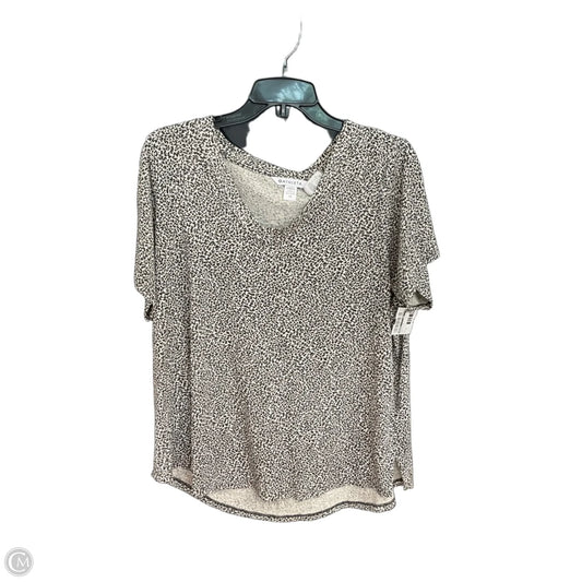 Athletic Top Short Sleeve By Athleta In Black & White, Size: 1x