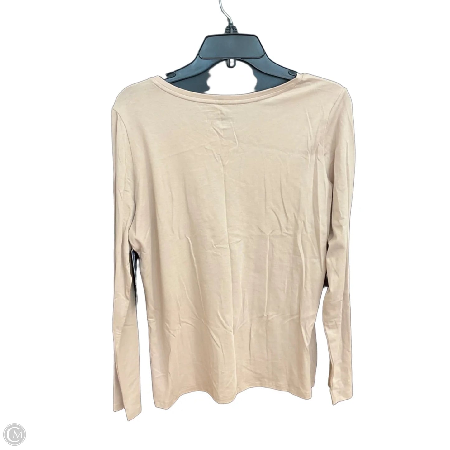 Top Long Sleeve Basic By Tahari In Tan, Size: Xl