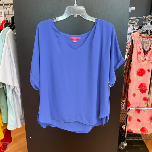 Top Short Sleeve Designer By Lilly Pulitzer In Blue, Size: L