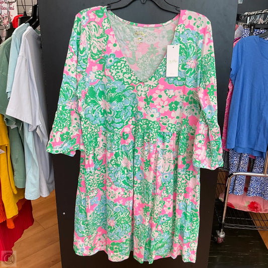 Dress Designer By Lilly Pulitzer In Floral Print, Size: Xl