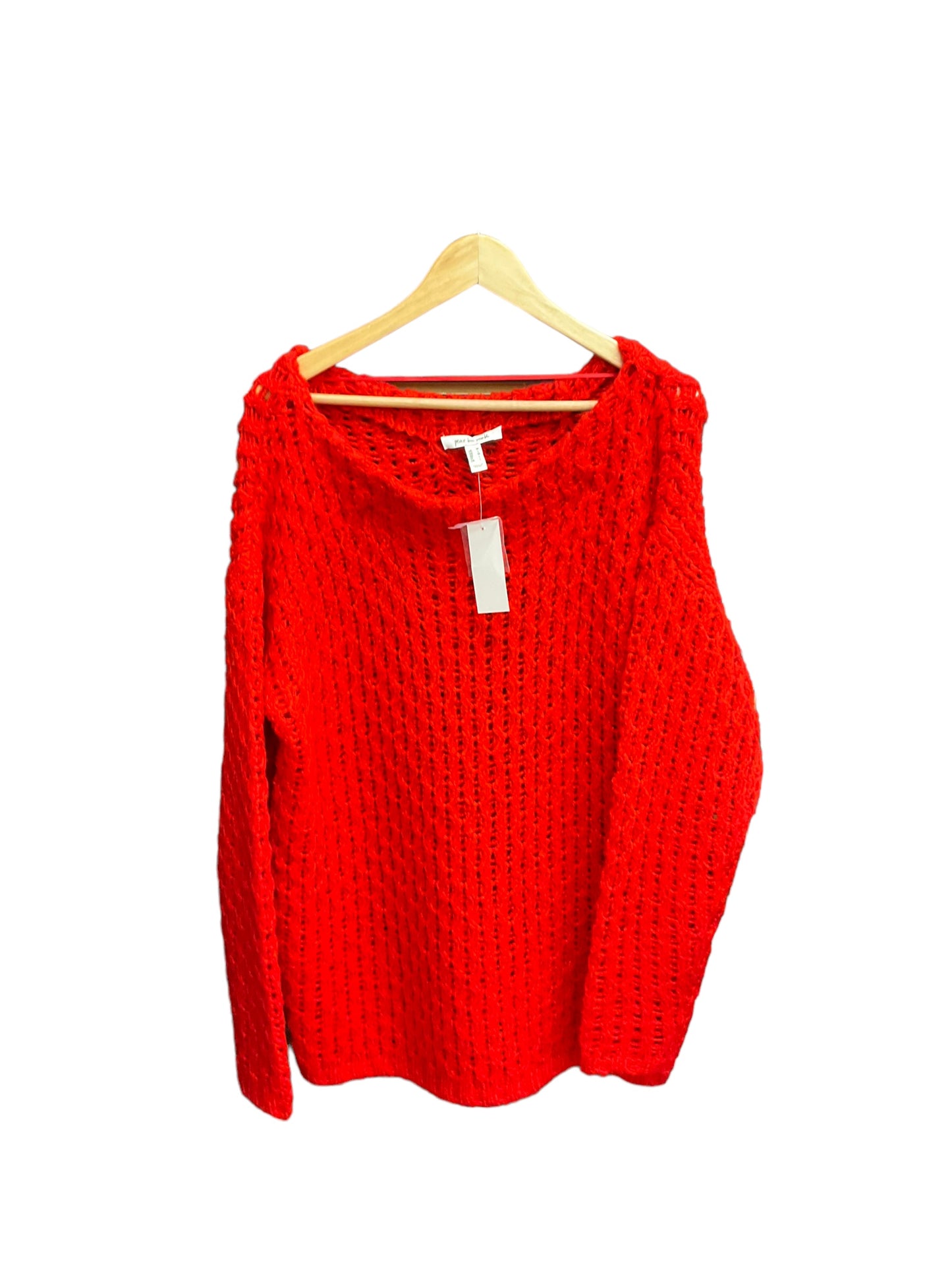 Sweater By Peace Love World In Red, Size: M