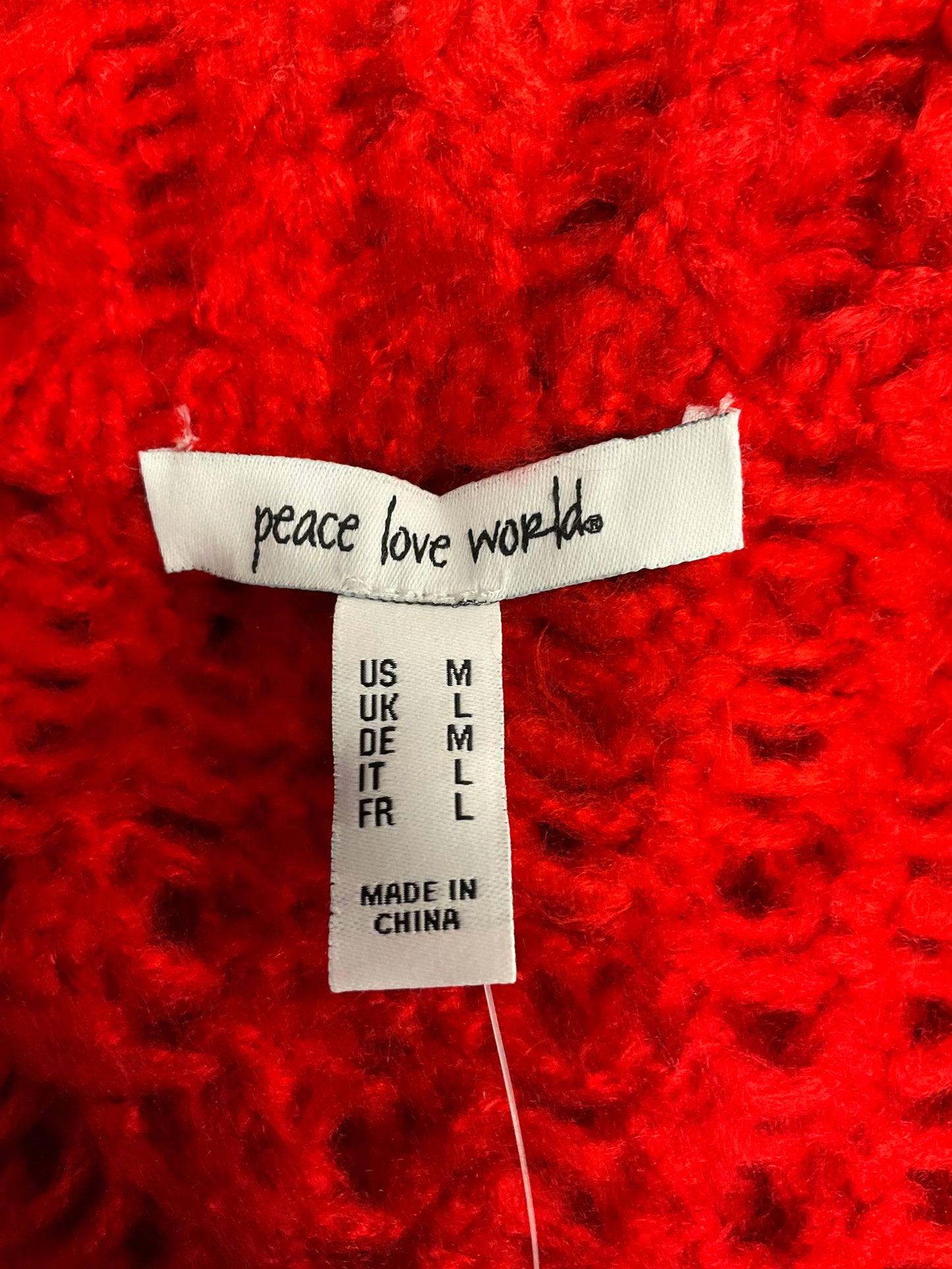 Sweater By Peace Love World In Red, Size: M