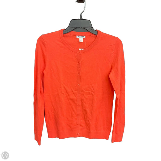 Sweater Cardigan By Old Navy In Orange, Size: S