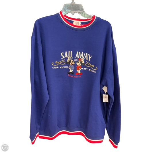 Sweatshirt Crewneck By Disney In Blue, Size: Xl