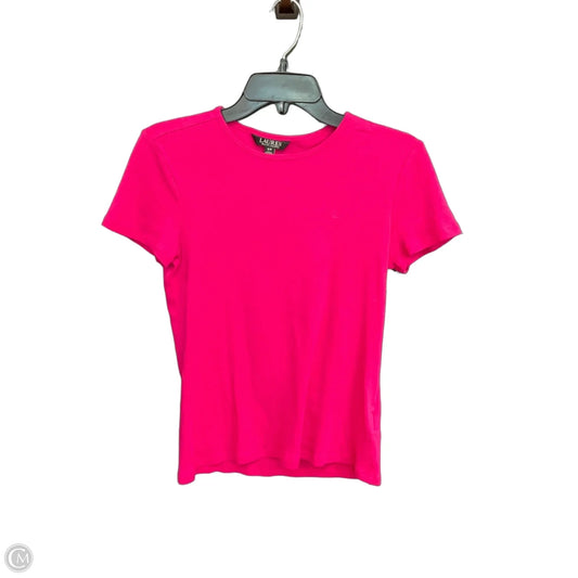 Top Short Sleeve By Lauren By Ralph Lauren In Pink, Size: Sp