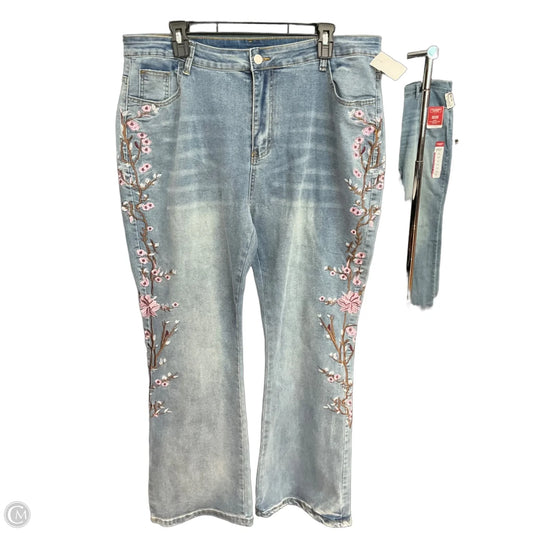 Jeans Flared By Clothes Mentor In Blue Denim, Size: 3x