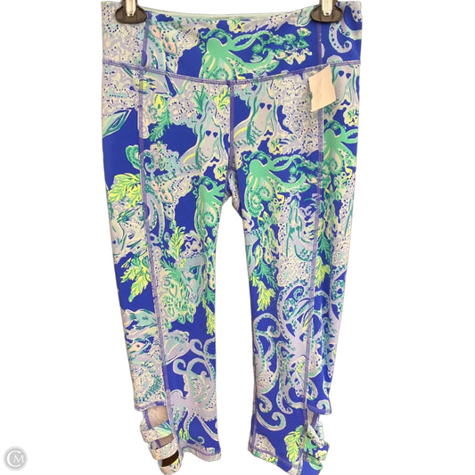Capris Designer By Lilly Pulitzer In Blue & Green, Size: M