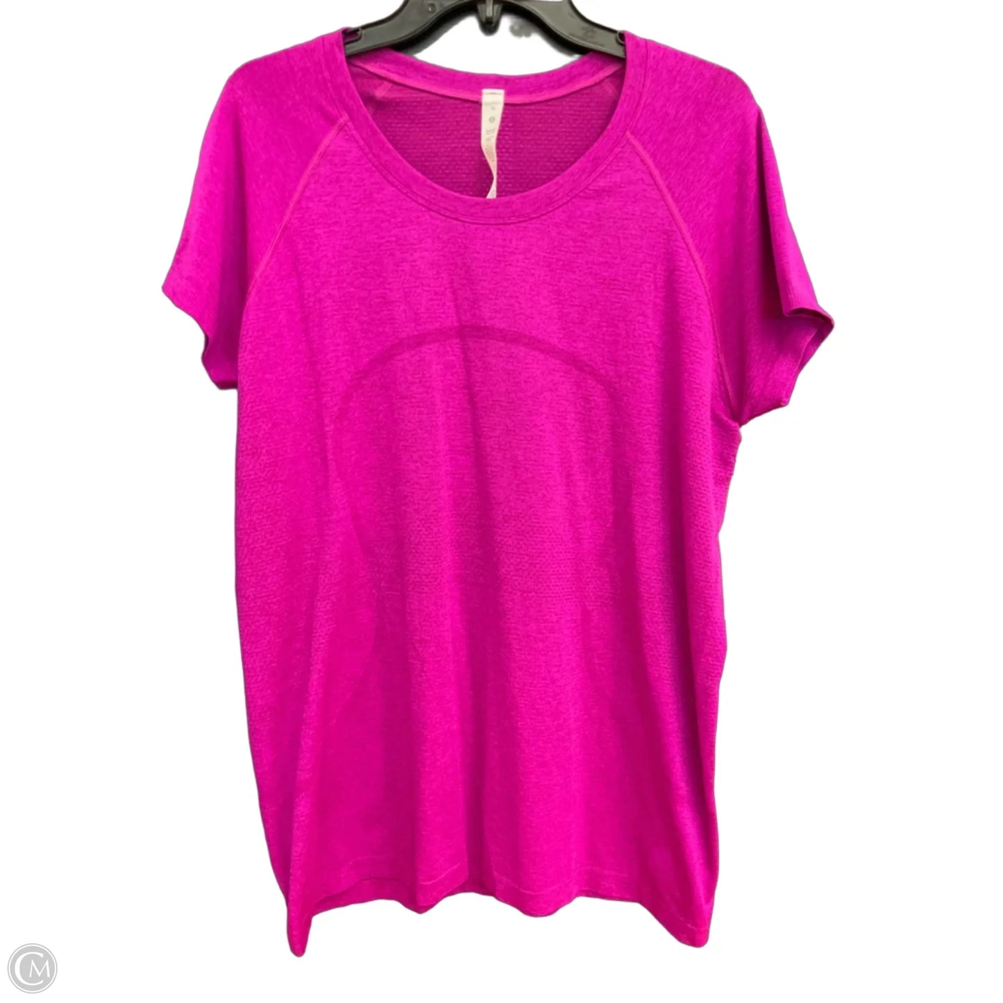 Athletic Top Short Sleeve By Lululemon In Pink, Size: Xl