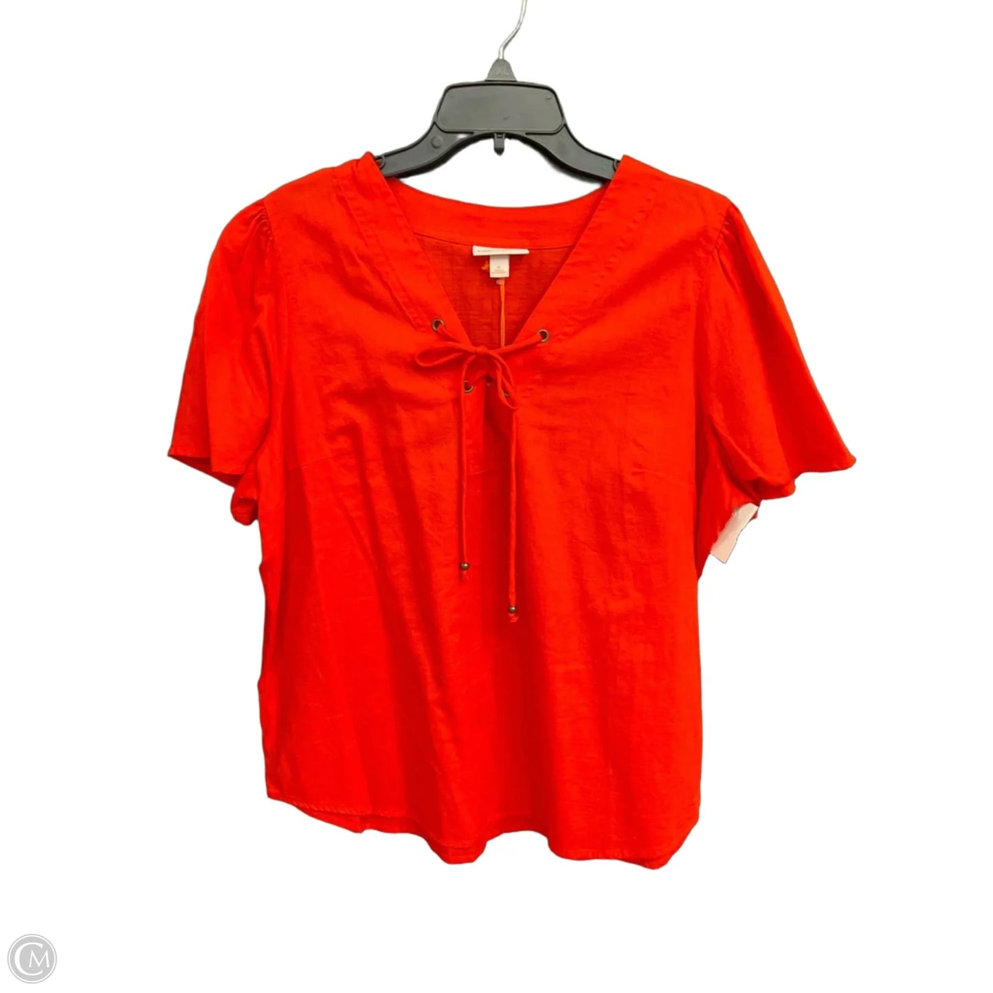 Top Short Sleeve By Knox Rose In Orange, Size: Xl