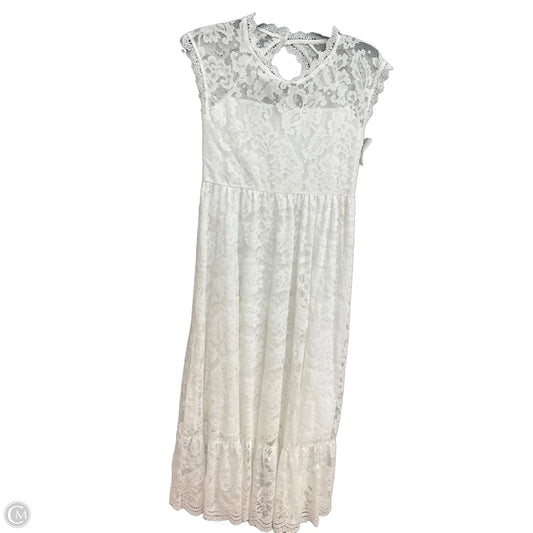 Dress Casual Maxi By Cmc In White, Size: M