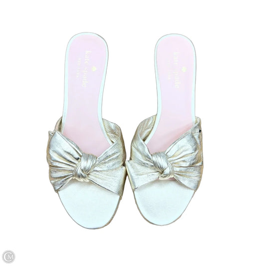 Shoes Designer By Kate Spade In Gold, Size: 7.5