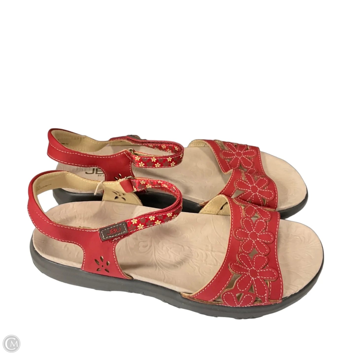 Sandals Flats By Jambu In Red, Size: 10