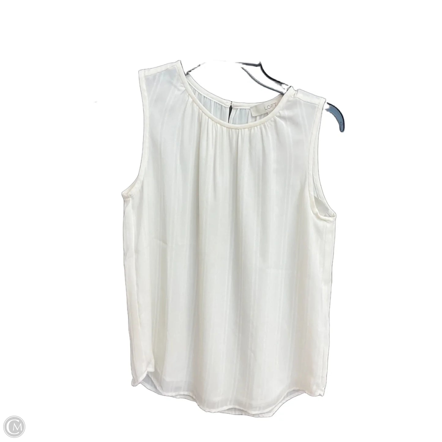 Top Sleeveless By Loft In Cream, Size: Xs