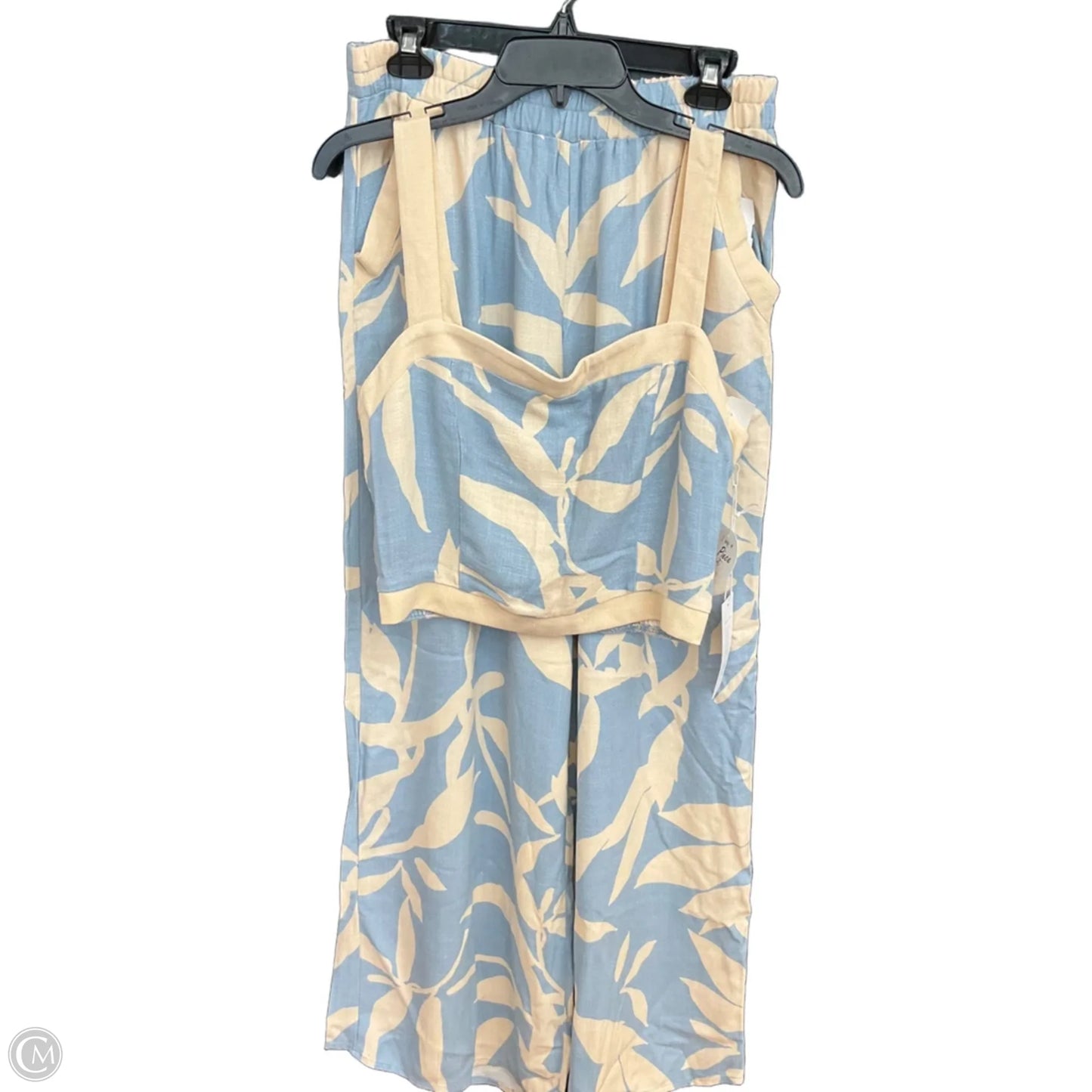 Pants Set 2pc By Sienna Sky In Cream Denim, Size: L