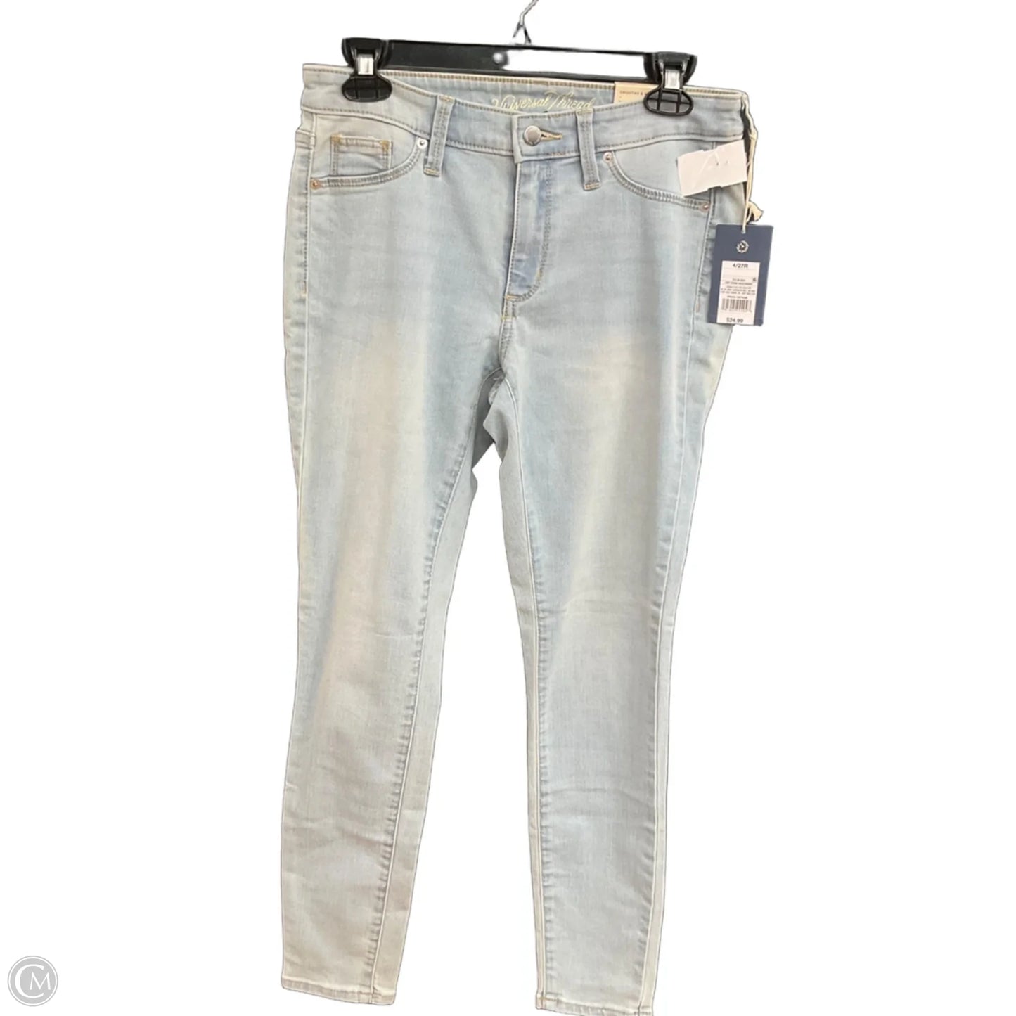 Jeans Skinny By Universal Thread In Blue Denim, Size: 4