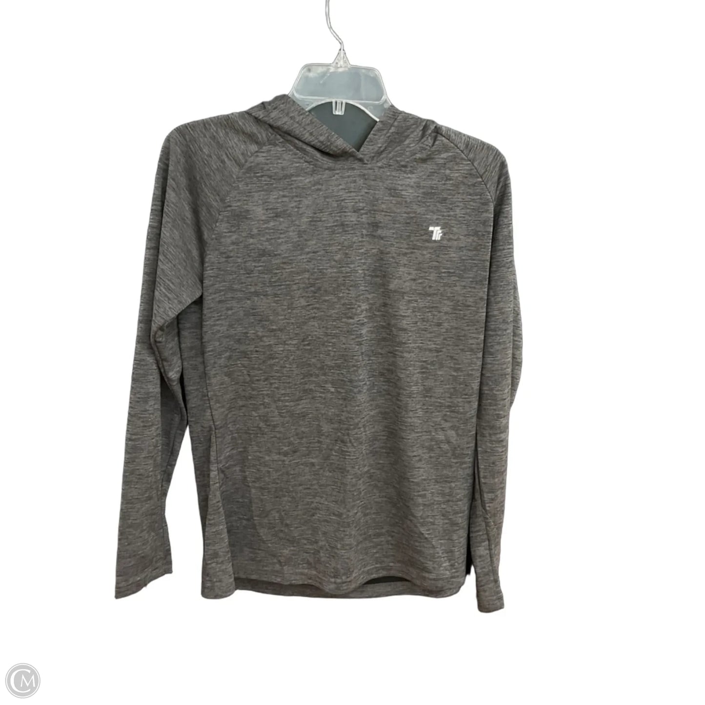 Athletic Top Long Sleeve Hoodie By Cmc In Grey, Size: S