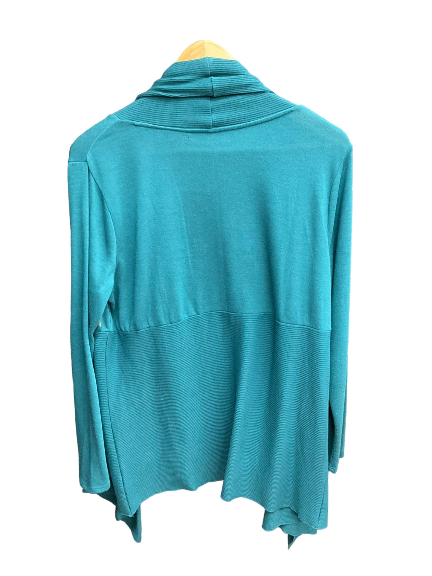 Sweater Cardigan By Coldwater Creek In Teal, Size: Xl