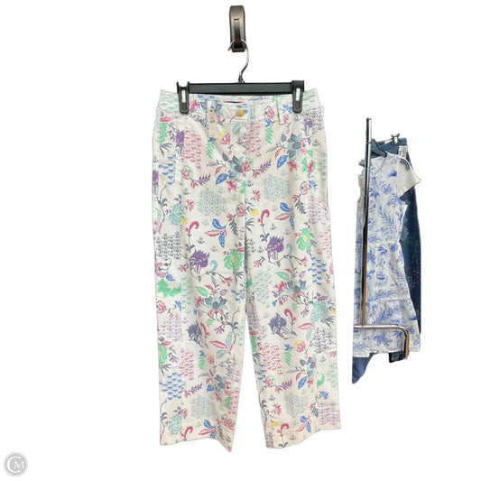Pants Cropped By Talbots In Floral Print, Size: 4