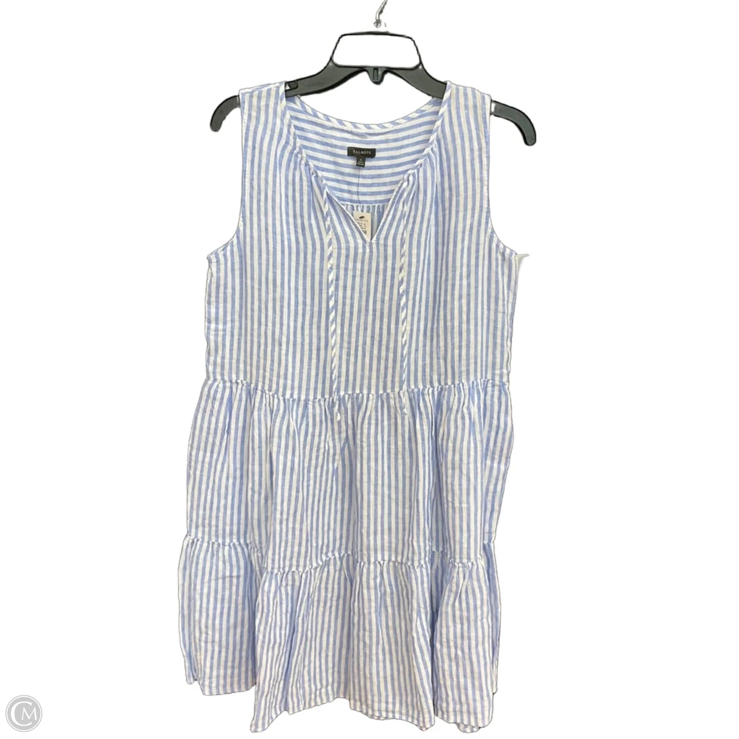 Dress Casual Midi By Talbots In Blue & White, Size: S
