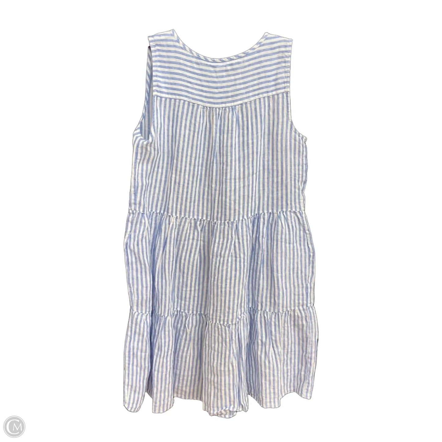 Dress Casual Midi By Talbots In Blue & White, Size: S