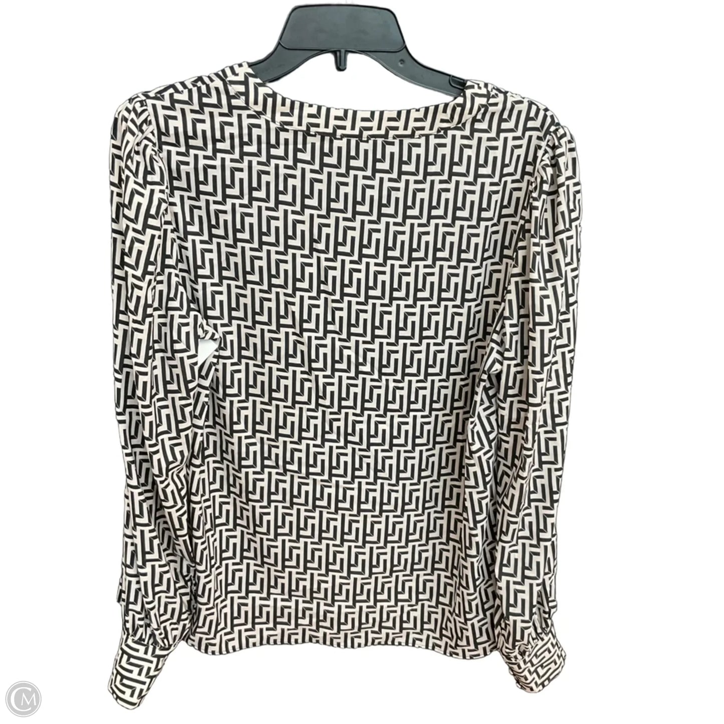 Top Long Sleeve By Express In Geometric Pattern, Size: M