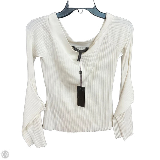 Top Long Sleeve By Bcbg In Cream, Size: M