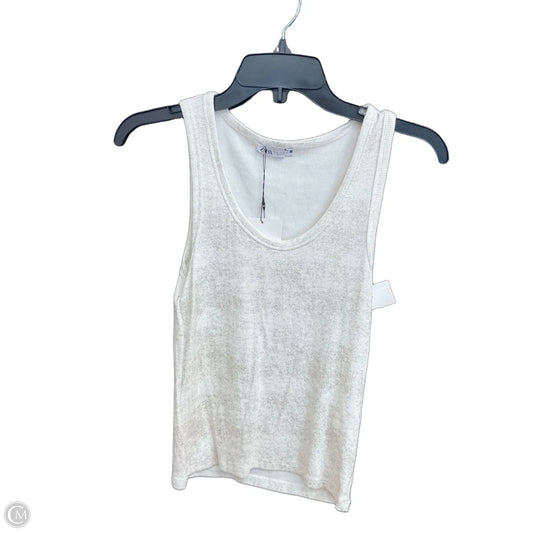 Top Sleeveless By Zara In Cream, Size: S