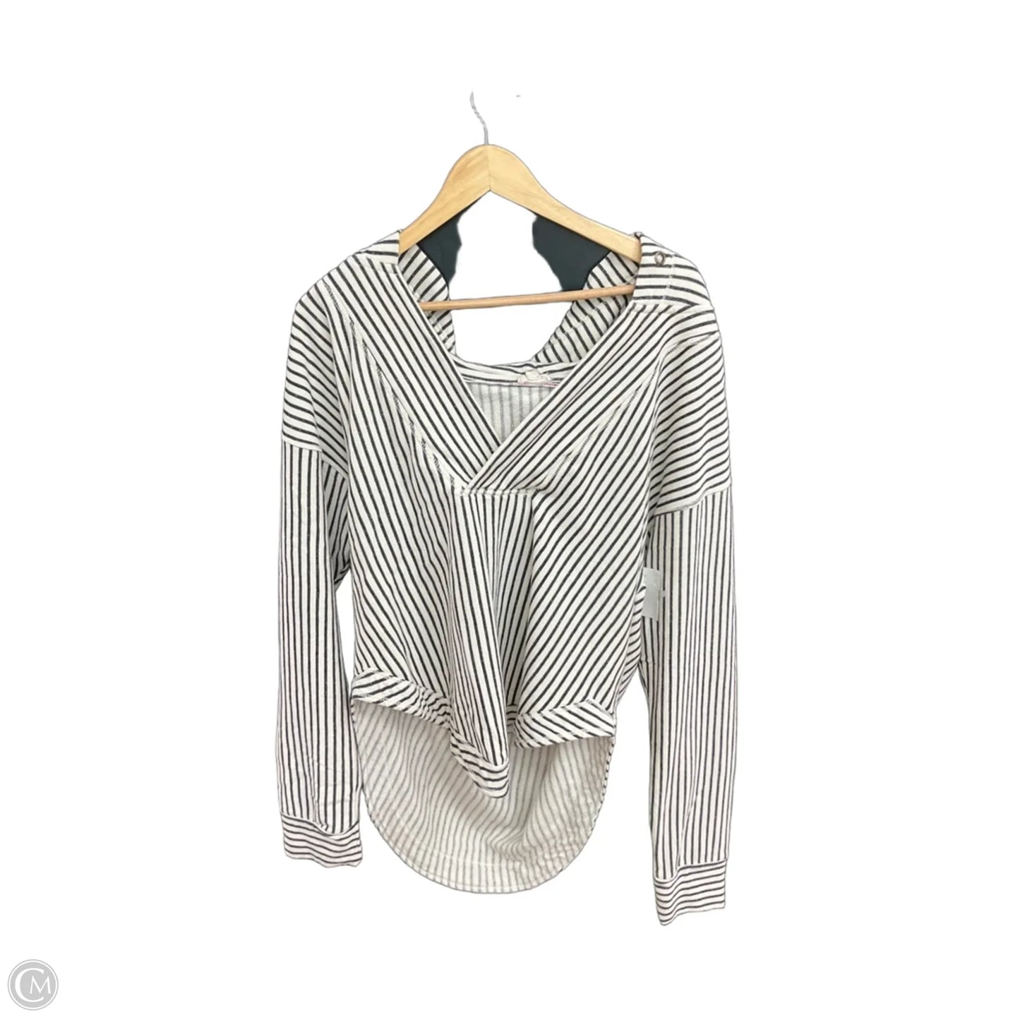 Top Long Sleeve By Pilcro In Striped Pattern, Size: L
