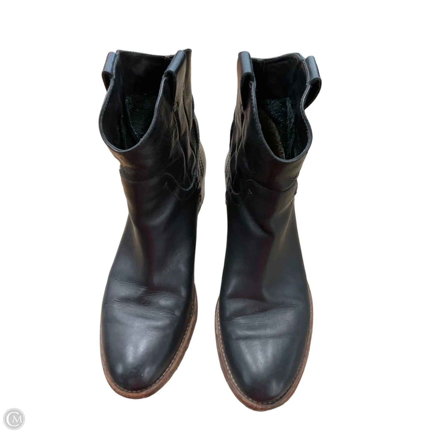 Boots Ankle Heels By Cmc In Black, Size: 7