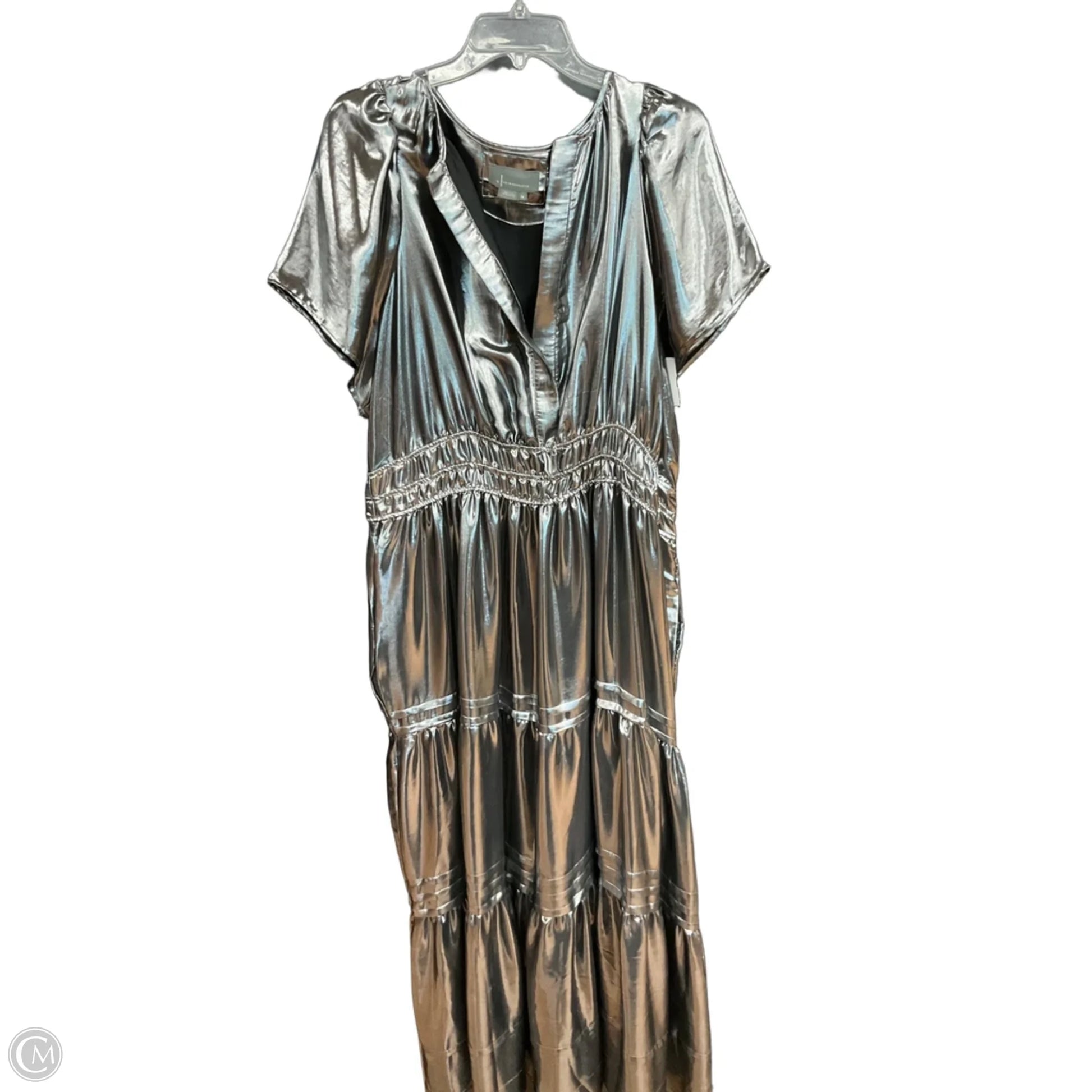 anthropologie silver dress Party Long By In Silver, Size: 1x City Chic Plus Braylin Color_Midnight Color:PALE MAUVE