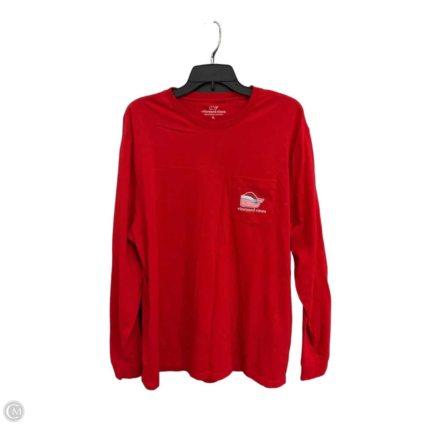 Top Long Sleeve By Vineyard Vines In Red, Size: Xl