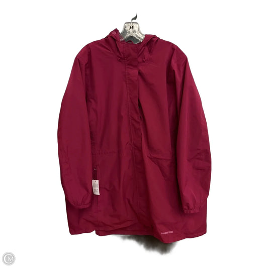 Coat Raincoat By Lands End In Maroon, Size: 2x