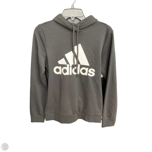 Athletic Sweatshirt Hoodie By Adidas In Black, Size: S