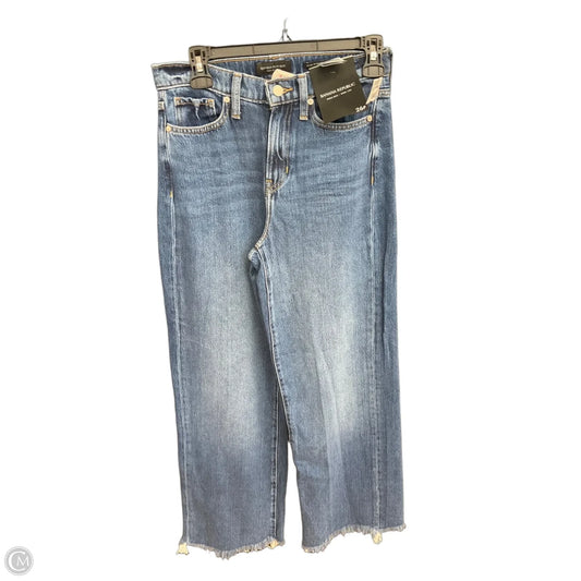 Jeans Wide Leg By Banana Republic In Blue Denim, Size: 2p