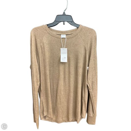 Top Long Sleeve Basic By Xieerduo In Brown, Size: L