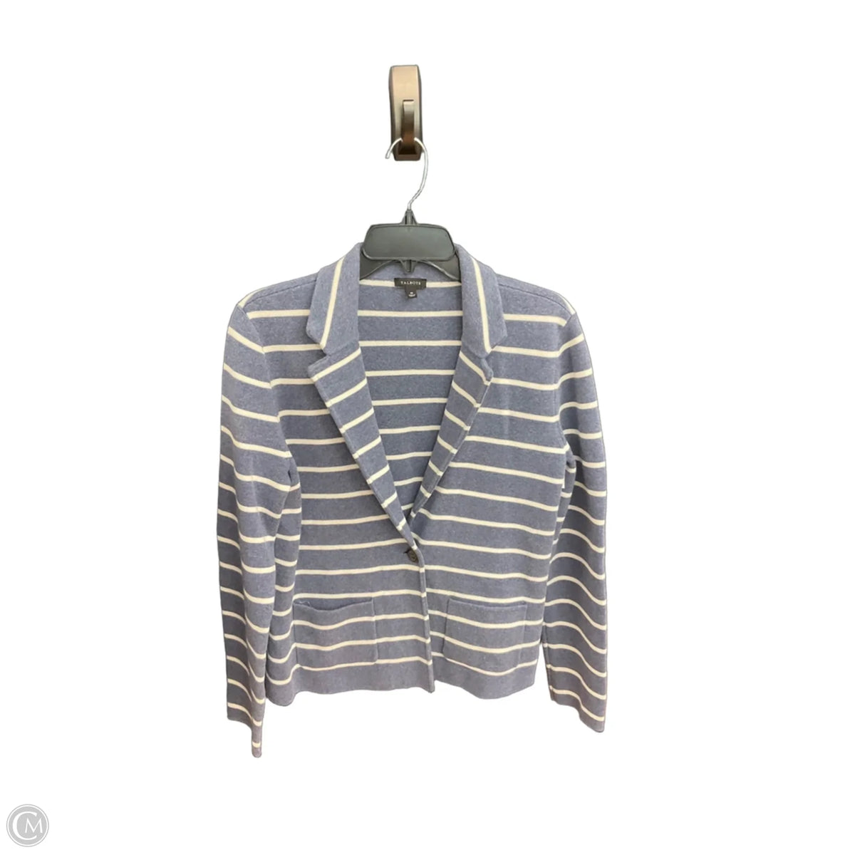 Blazer By Talbots In Striped Pattern, Size: M