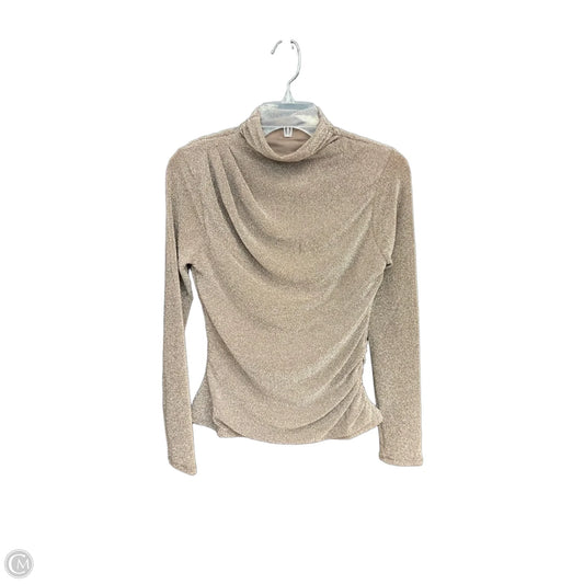 Top Long Sleeve By White House Black Market In Gold, Size: Xs