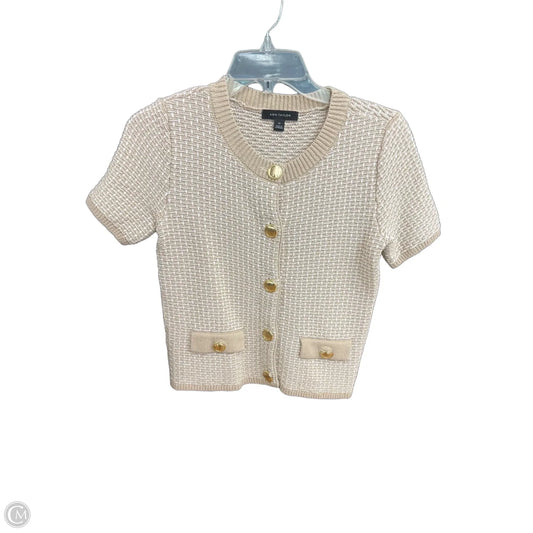 Sweater Cardigan By Ann Taylor In Cream & Tan, Size: Sp