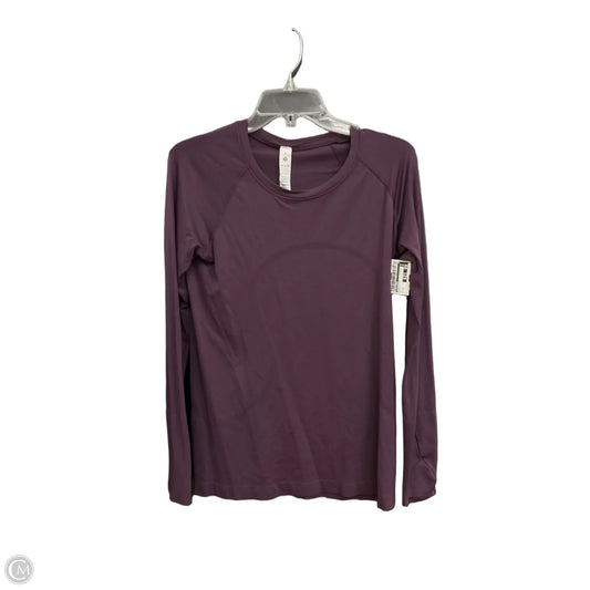 Athletic Top Long Sleeve Crewneck By Lululemon In Purple, Size: M