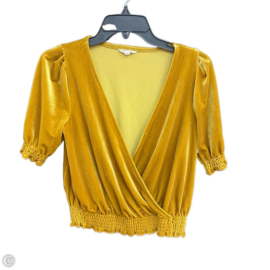 Top Short Sleeve By Madewell In Yellow, Size: Xs