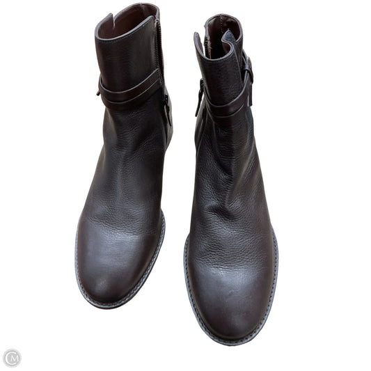Boots Ankle Flats By Talbots In Brown, Size: 9.5