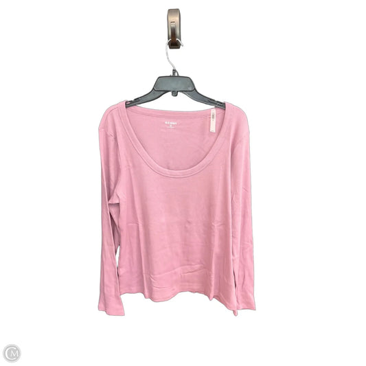 Top Long Sleeve Basic By Old Navy In Pink, Size: 2x
