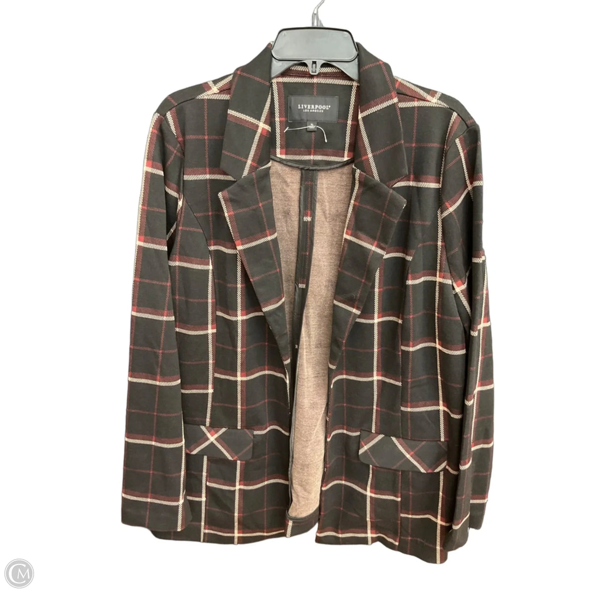 Blazer By Liverpool In Plaid Pattern, Size: Xl