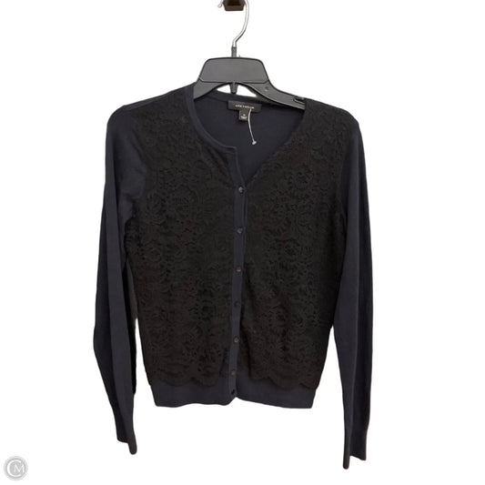 Sweater Cardigan By Ann Taylor In Navy, Size: S