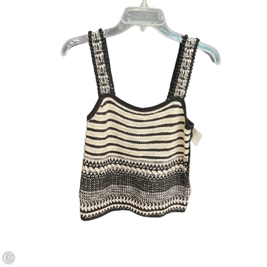 Vest Sweater By Loft In Black & White, Size: M