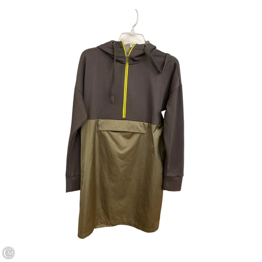 Athletic Sweatshirt Hoodie By Athleta In Black & Green, Size: M