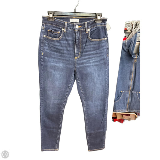 Jeans Straight By Loft In Blue Denim, Size: 4