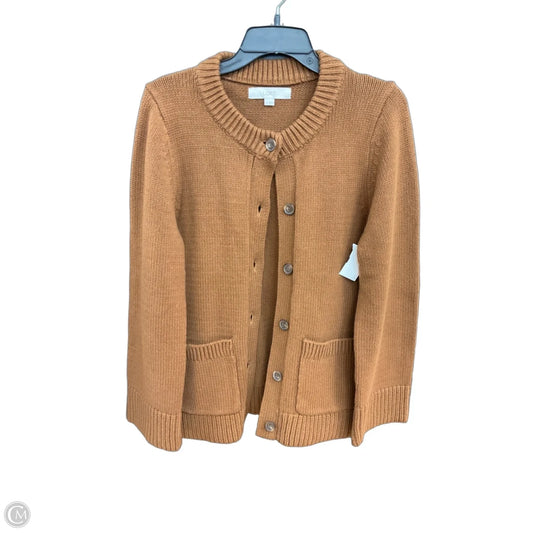 Sweater Cardigan By Loft In Brown, Size: L