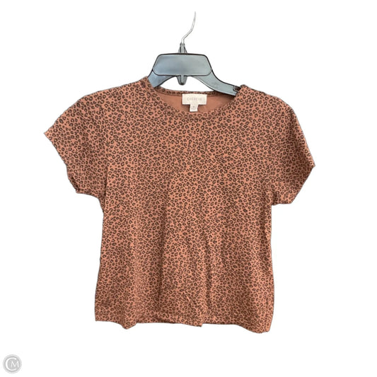 Top Short Sleeve By Evereve In Animal Print, Size: M