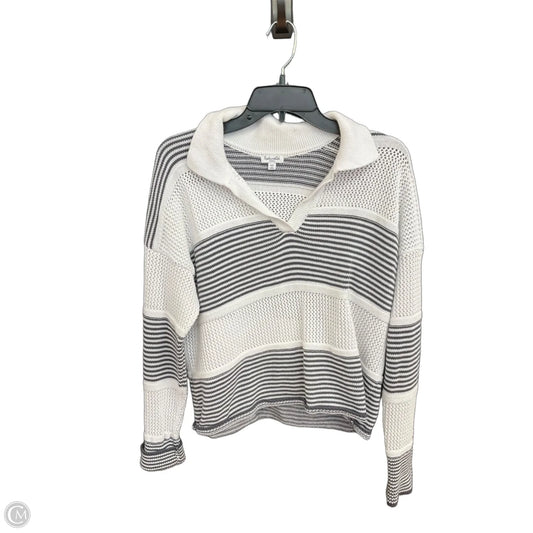 Sweater By Splendid In Grey & White, Size: S